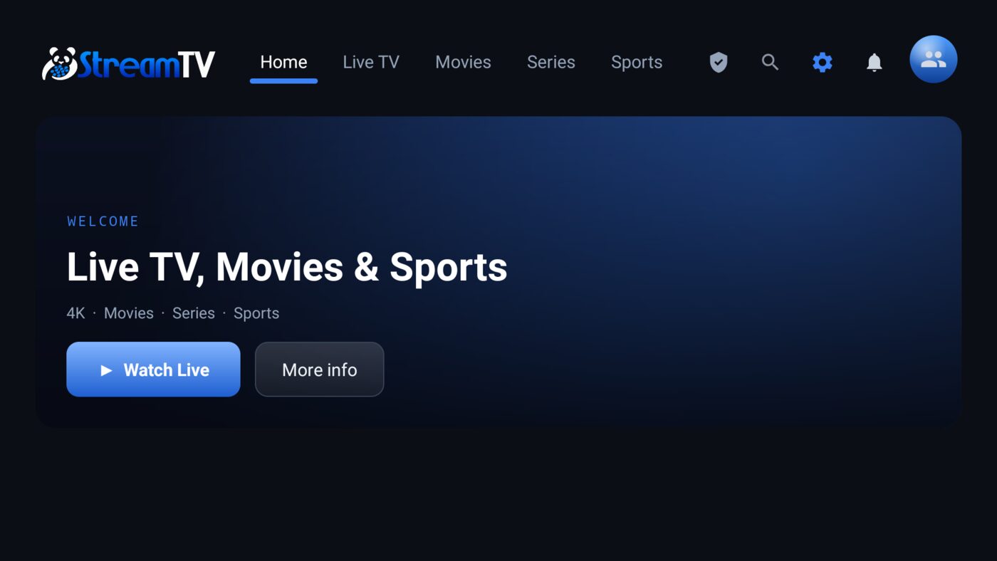 TV app classic blue