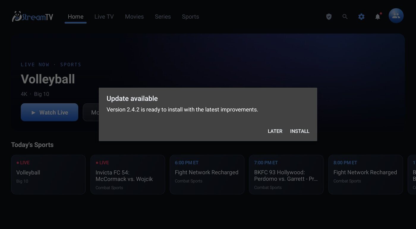 Update prompt